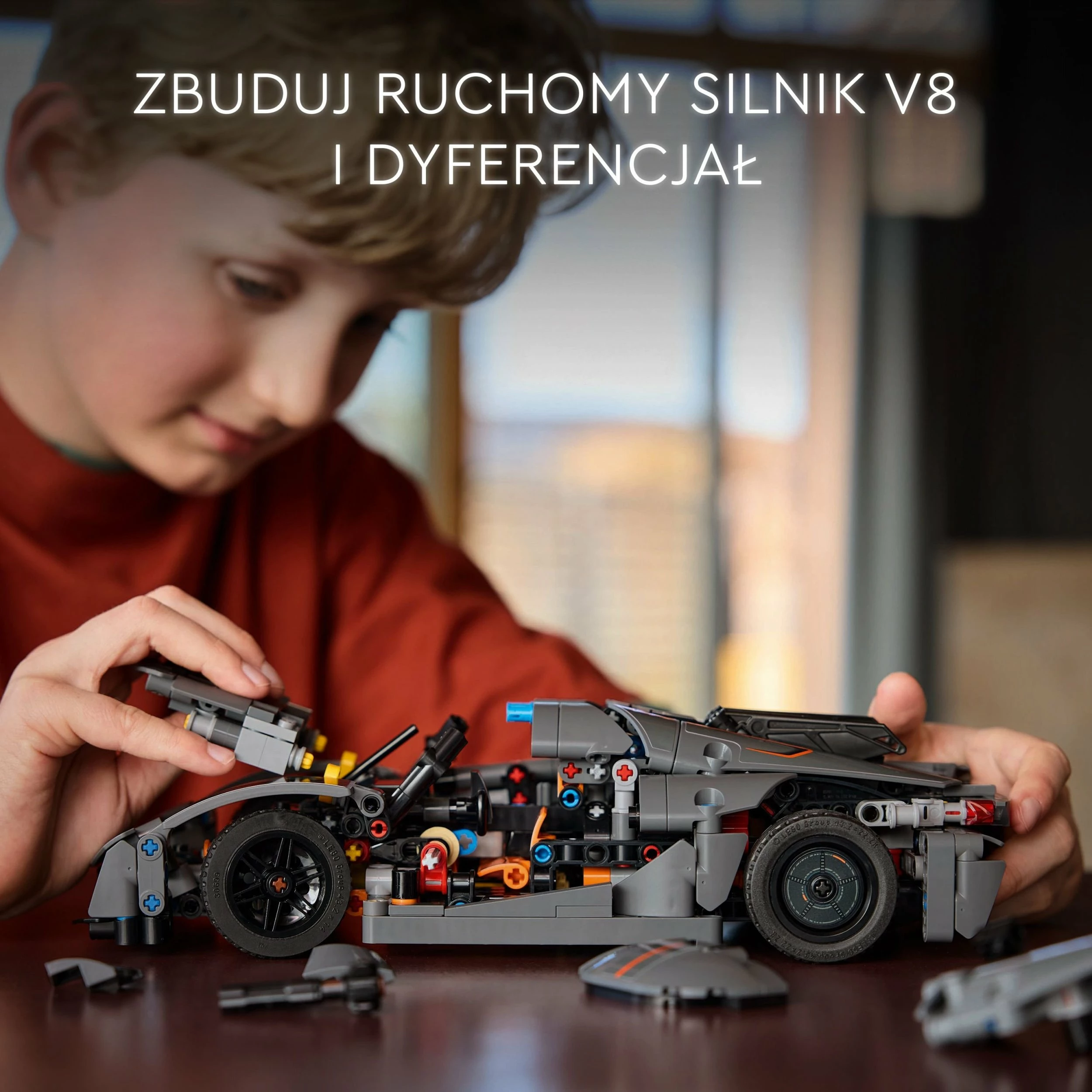 Set ndërtimi LEGO Technic Koenigsegg Jesko Absolut 42173, 801 pjesë, 10+, gri