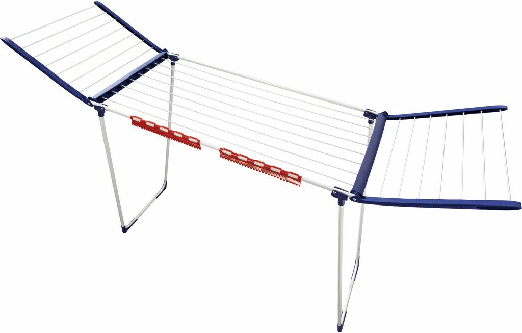 Tharëse rrobash Leifheit Pegasus 180 Solid MAXX 18 m, 15 kg, me 2 grepëza, bardhë/kaltër
