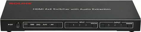 Switch HDMI ROLINE 4K, 4-port, me telekomandë