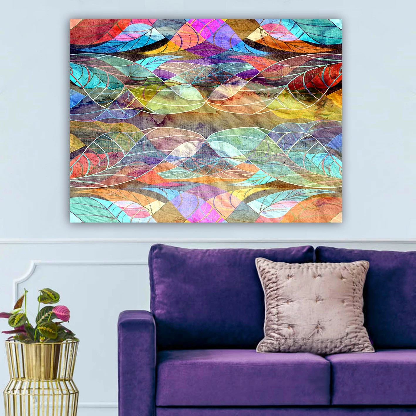 Pikturë dekorative në kanavacë, shumëngjyrëshe, 70x100cm, 225299644_70100