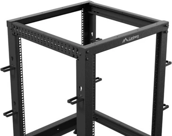 Raft i hapun për servera Lanberg OR01-6115-B, 15U, 600x600 mm, i zi