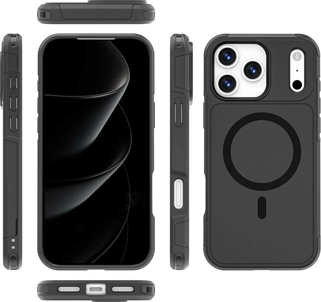 Mbështjellës 4smarts për iPhone 17 Pro Max, i zi, MagSafe