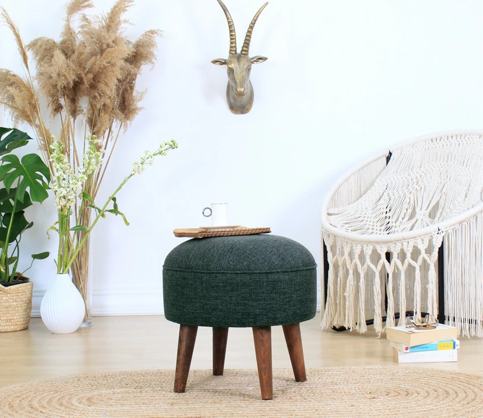 Puf Atelier del Sofa, Deff, ngjyrë gri dhe e gjelbër