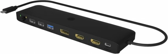 Docking station USB-C ICYBOX IB-DK2116-C, HDMI/VGA, 2x USB 3.0, Gigabit Ethernet, Power Delivery 100W, e zezë