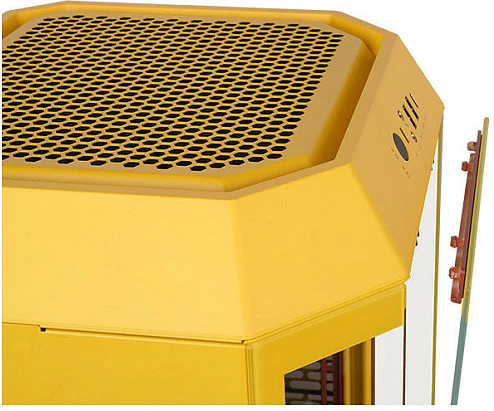 Kasë Thermaltake The Tower 250, Mini Tower, LCD Display, Butter Caramel, e verdhë