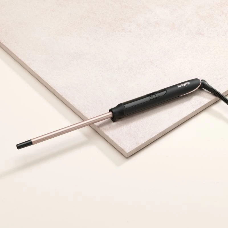 Mashë kaçurrelëse, BaByliss C449E, shufër 10mm kuarc-keramike, 6 nivele deri 210°C, e gjatë për flokë të gjata, e zezë bakër
