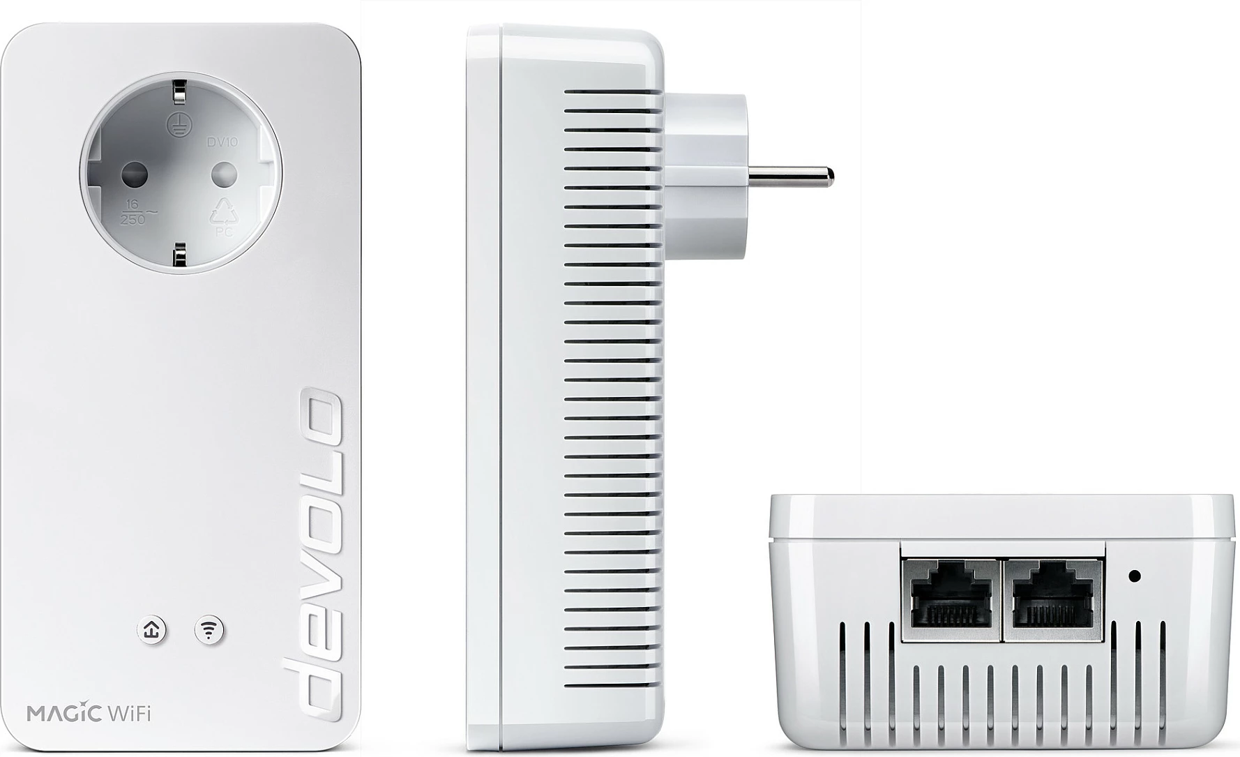 Adapter Powerline WiFi Devolo Magic 2 WiFi next Starter Kit, 2400 Mbit/s, Gigabit Ethernet, 2 copë, i bardhë