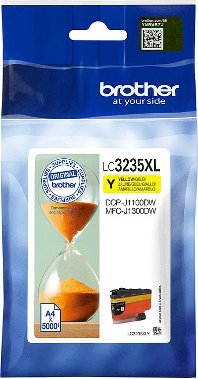 Kartrix boje Brother LC3235XLY, XL High Yield 5000 faqe, për DCP-J1100DW/MFC-J1300DW, e verdhë