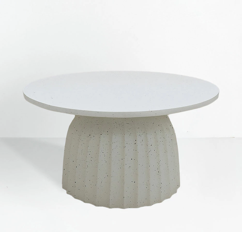 Set tavolinash kafeje TOLEDO, e bardhë me dizajn, 60x60x38cm