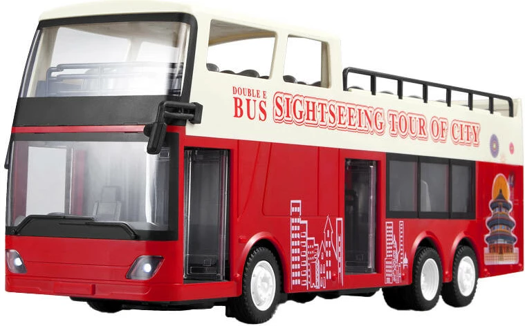 Autobus turistik me telekomandë Double Eagle E640-003, 1:18, i kuq/bardhë