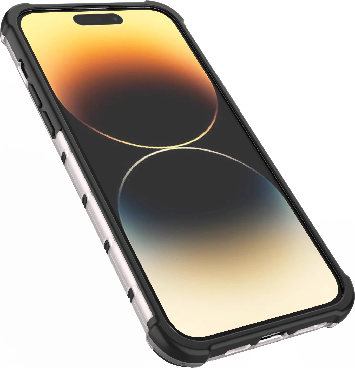 Mbështjellës Hurtel Honeycomb për iPhone 14 Pro, i zi