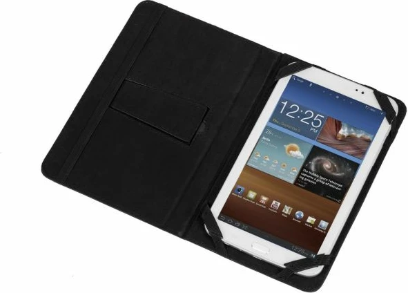 Mbështjellës me stand për tablet 7" RIVACASE 3212, mbyllje magnetike, poliuretani, i zi