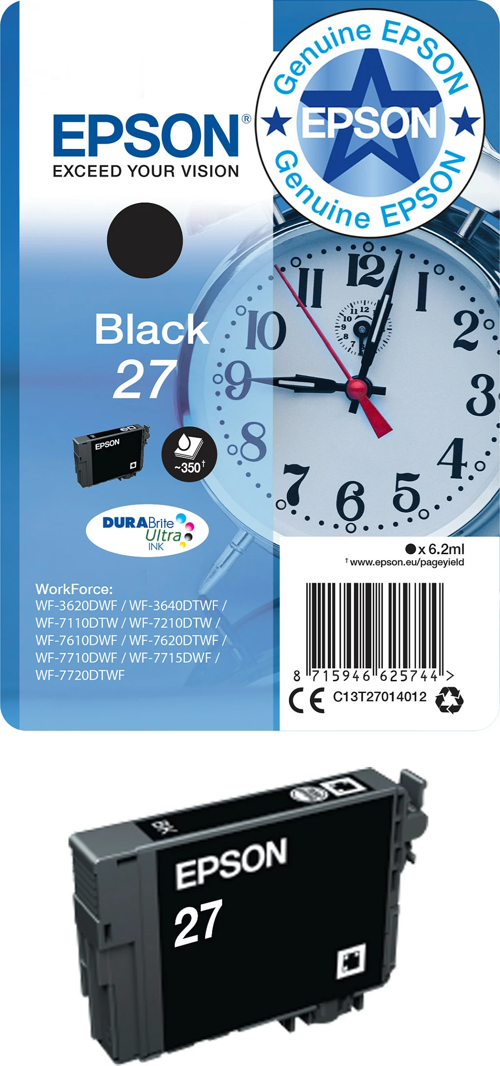 Kartrixh boje Epson 27XL C13T27134010, Magenta