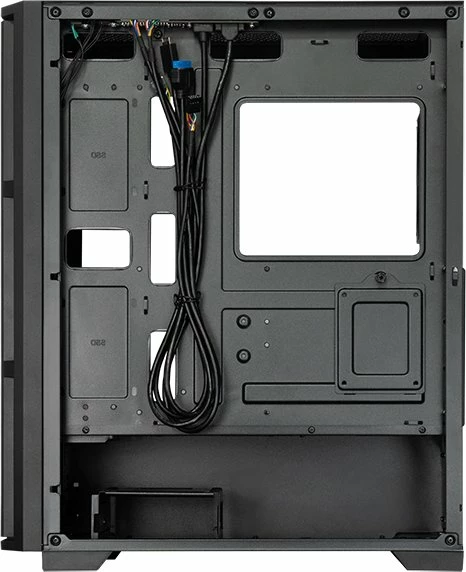 Kasë Chieftec Pro Midi TG AS-02B-TG-OP, Midi Tower ATX me panel xhami të temperuar, USB-C, e zezë