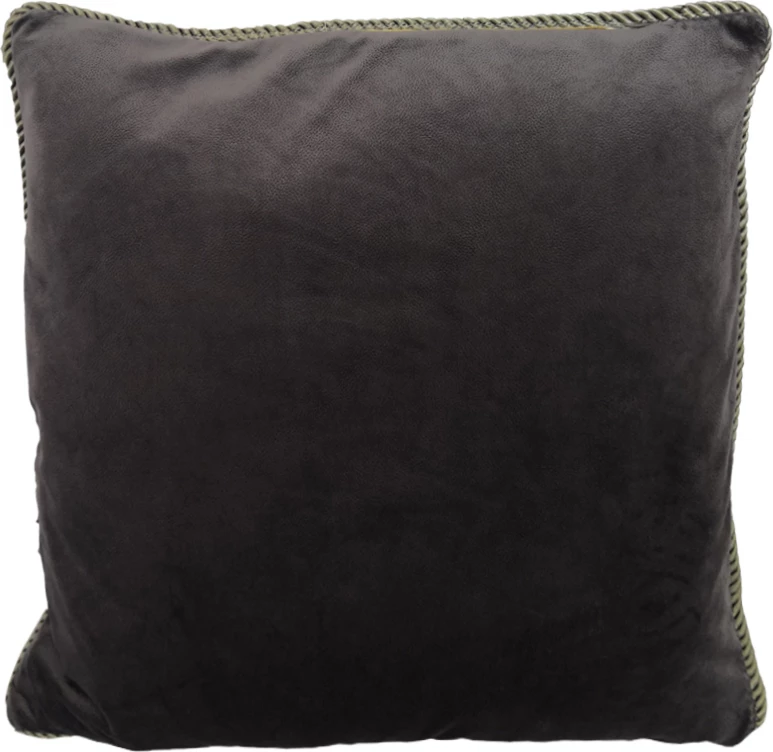 Jastëk dekorativ Solid, kadife, ngjyrë gri, 50x50cm