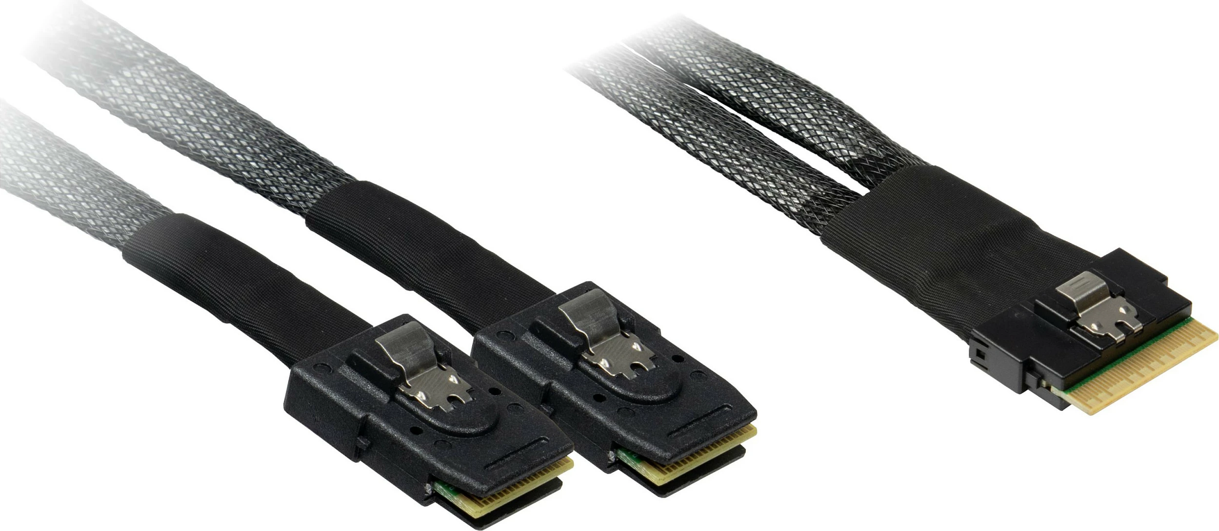 Kabllo Inter-Tech SFF-8654 8x në SFF-8087 2x, 0.75 m, e zezë