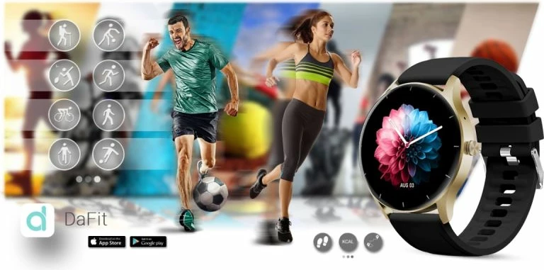 Smartwatch Gravity për femra, gold-black