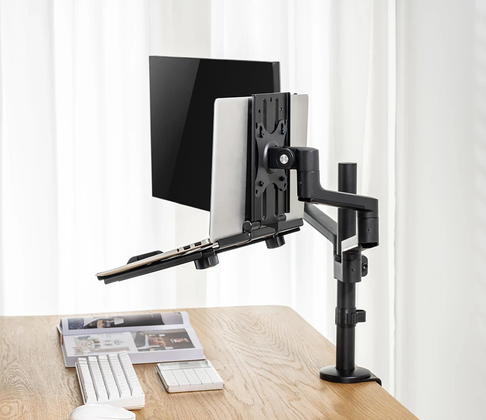 Tabaka VESA për laptop/tablet UVI UVIDVESATR, 10–17\", VESA 75x75, deri 5 kg, e zezë