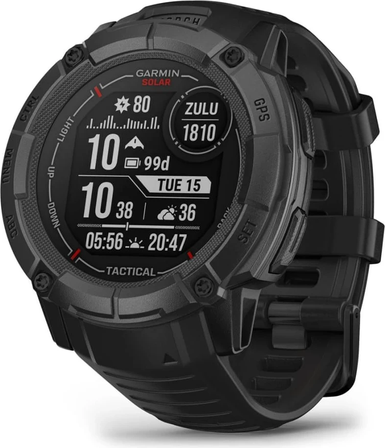 Smartwatch Garmin Instinct 2X Solar Tactical Edition, 50mm, GPS, Ekran me prekje, i zi