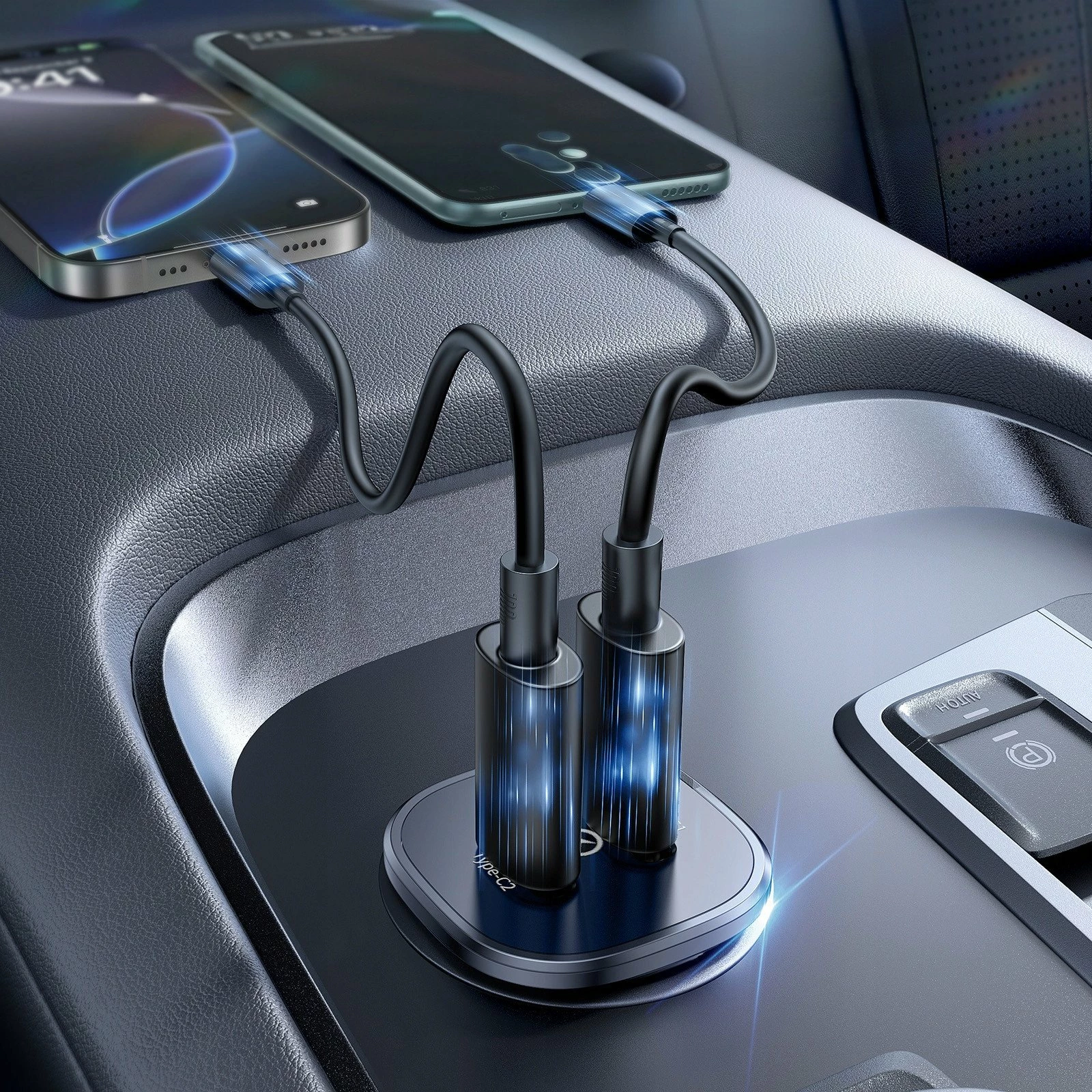 Karikues veture Baseus GoTrip Car Charger C+C 30W, 2x USB-C, 3.5A, i zi