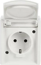 Prizë muri Busch-Jaeger 2083-0-0834, Schuko CEE 7/3, IP44, 16A 250V, e bardhë