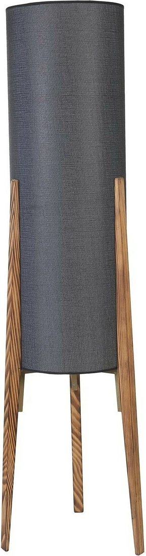 Llambë dyshemeje Opviq, 8834-5, trup metalik ose druri, kapak prej tekstili, e zezë/kafe, 140cm