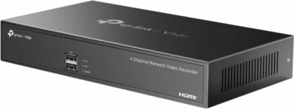 NVR (Network Video Recorder) TP-LINK VIGI NVR1004H, 4-kanal, 4K HDMI, 1x SATA deri 10TB, e zezë