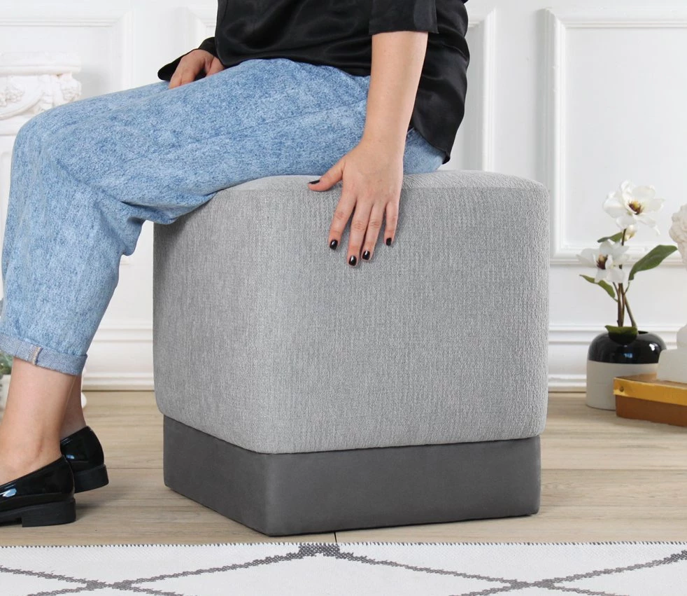 Puf Atelier del Sofa, Borgot, ngjyrë gri