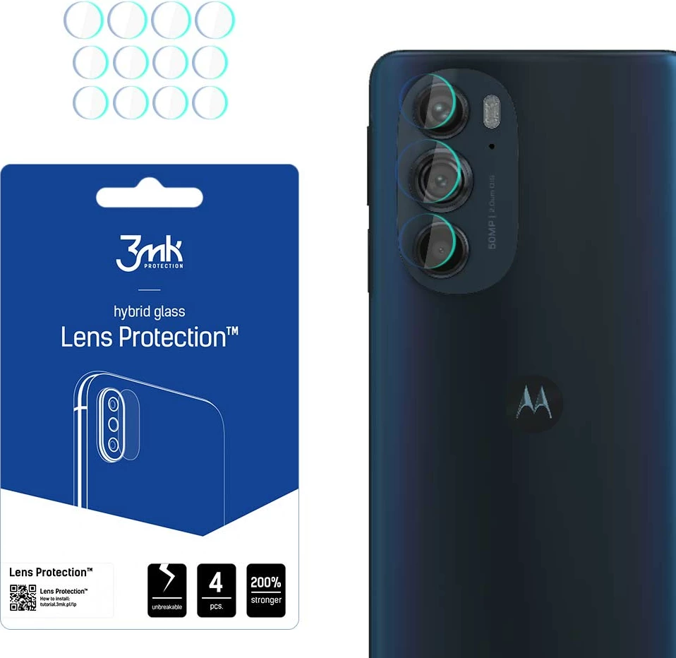 Mbrojtës lentash 3mk Protection për Motorola Edge 30, 4 copë