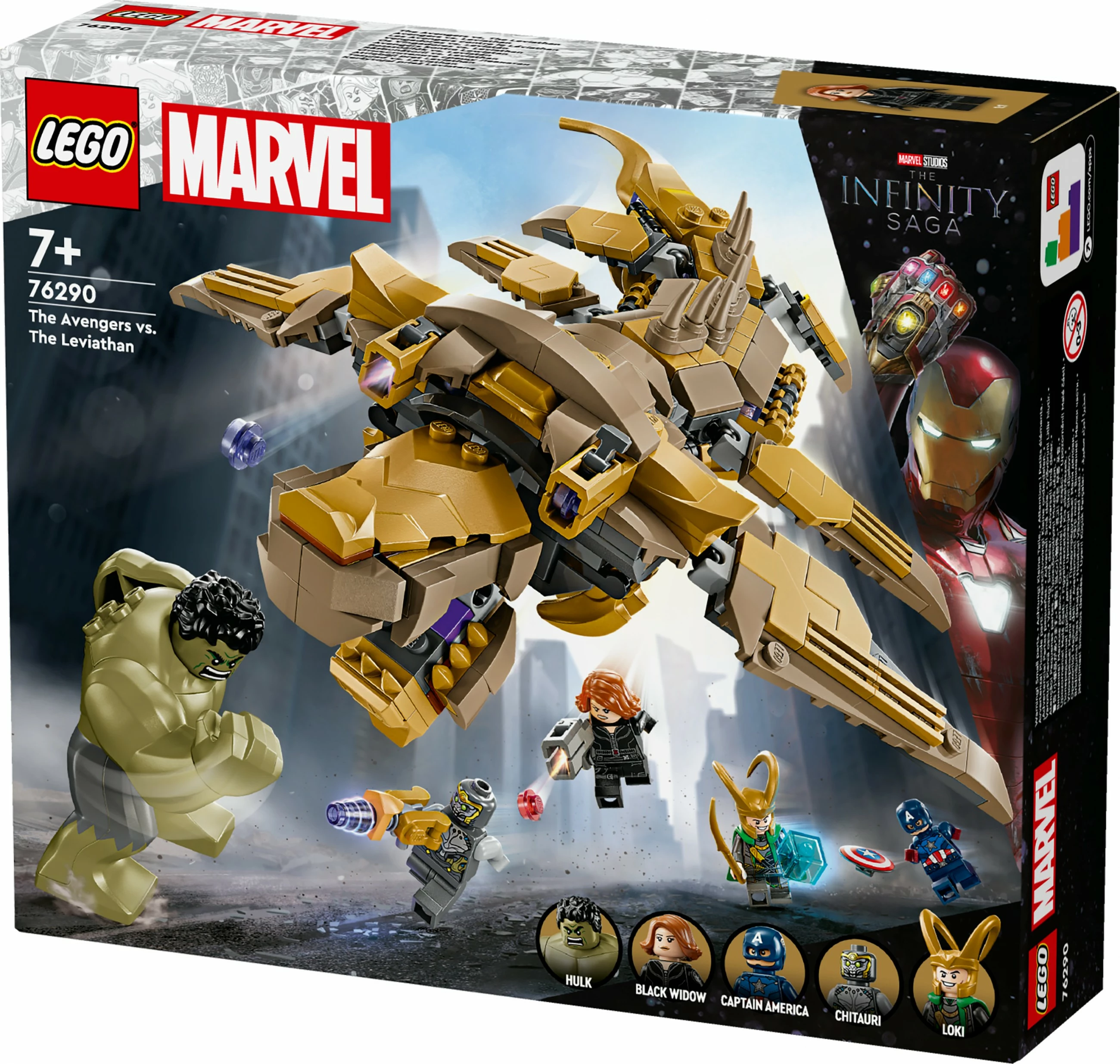 Set ndërtimi LEGO Marvel 76290 Avengers vs. Leviathan, 347 pjesë, multikolor