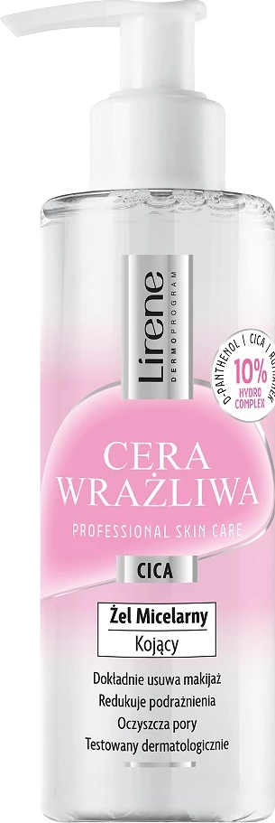 Xhel micelar për fytyrë Lirene Sensitive Care Soothing për femra, 145ml