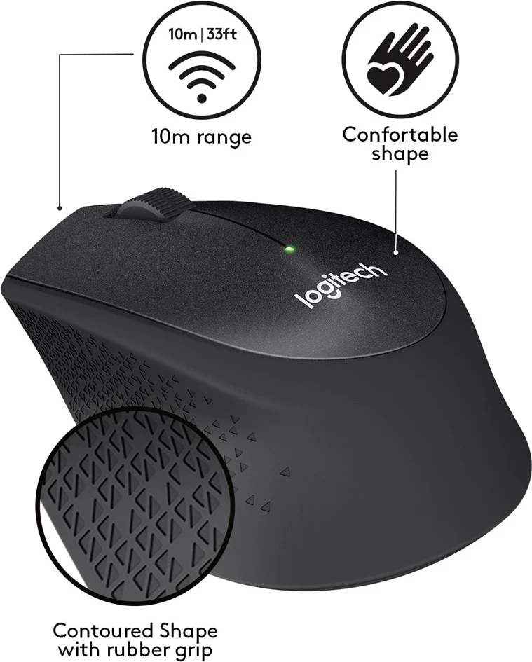 Maus Logitech M330 Silent Plus, i zi