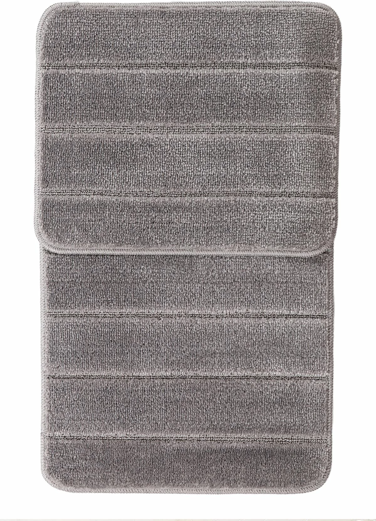 Set tapetash për banjo (2 copë), Mijolnir, model me vija, ngjyrë gri