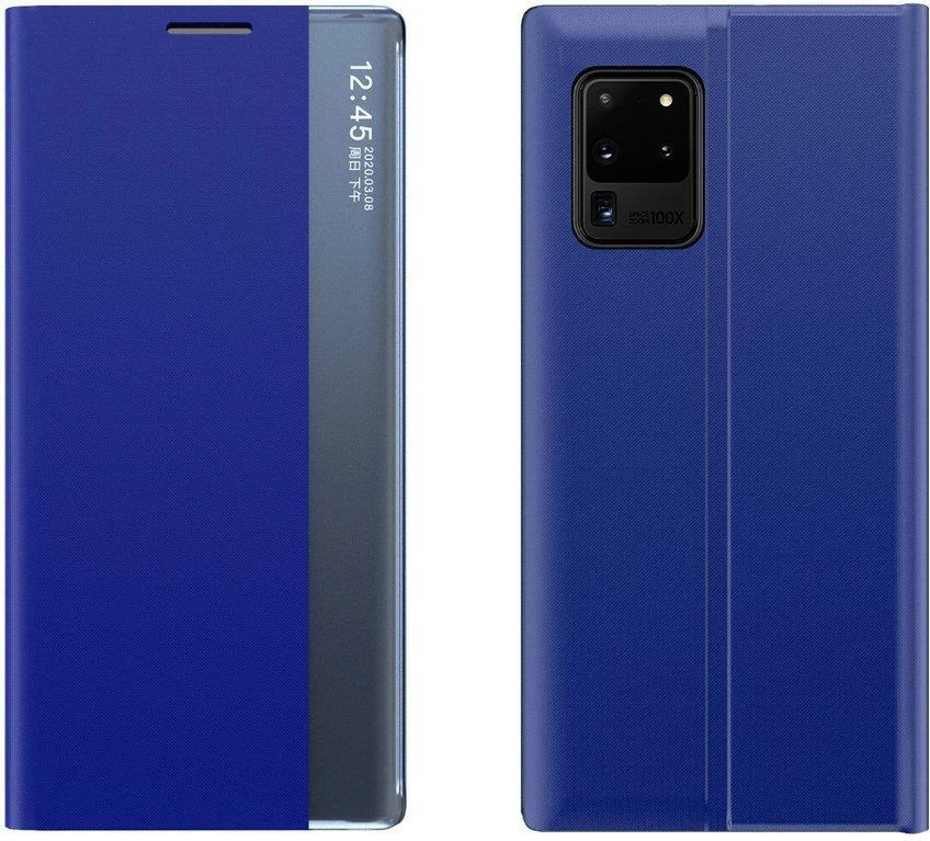 Mbështjellës Hurtel për Samsung Galaxy A73, me kapak dhe mbajtëse, Blu