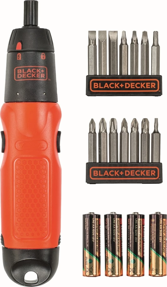 Vijaçnik elektrik Black+Decker A7073 6V set 19 copë portokalli/zi