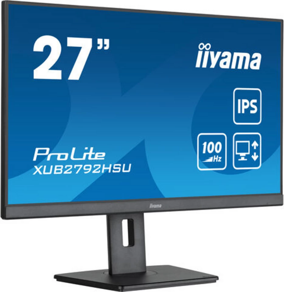 monitor, IIYAMA, XUB2792HSU-B6, 27" IPS 100Hz me këmbë të rregullueshme, i zi