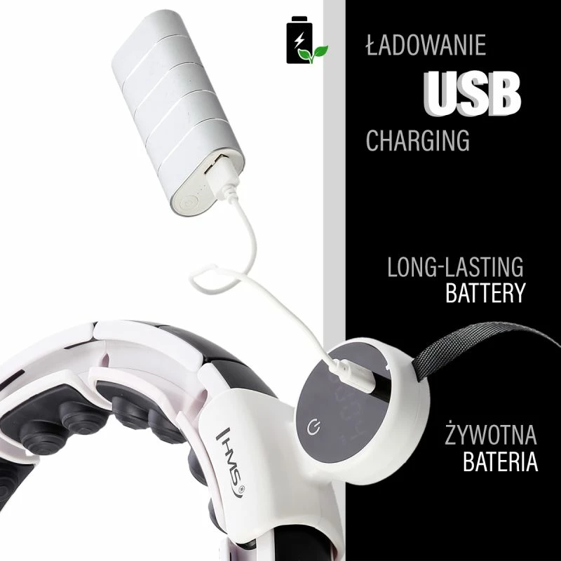 Hula hop HMS HHM16 me magnet dhe peshë, i bardhë me numërues