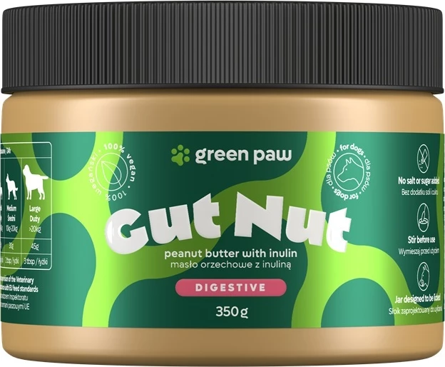 Gjalpë kikiriku për qen Green Paw Gut Nut 350g