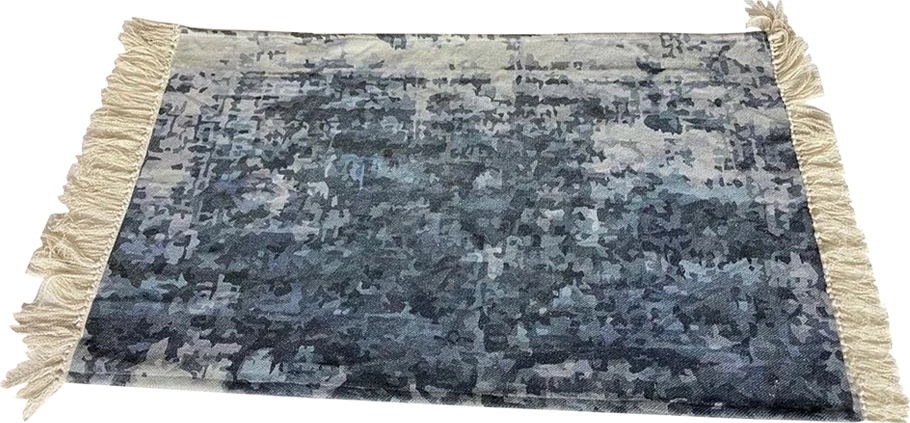 Qilim Reef, pambuk dhe poliester, blu, bardhë, bezhë, 60x90cm