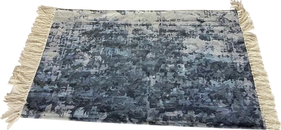 Qilim Reef, pambuk dhe poliester, blu, bardhë, bezhë, 60x90cm