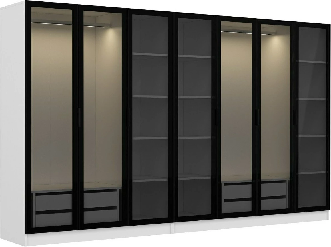 Dollap Skye Decor, i bardhë dhe i zi, 6640