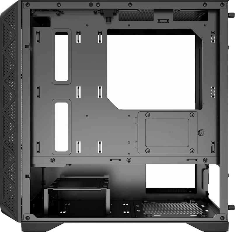 Kasë Gembird Fornax MK200, ATX, xham i temperuar, mesh, e zezë