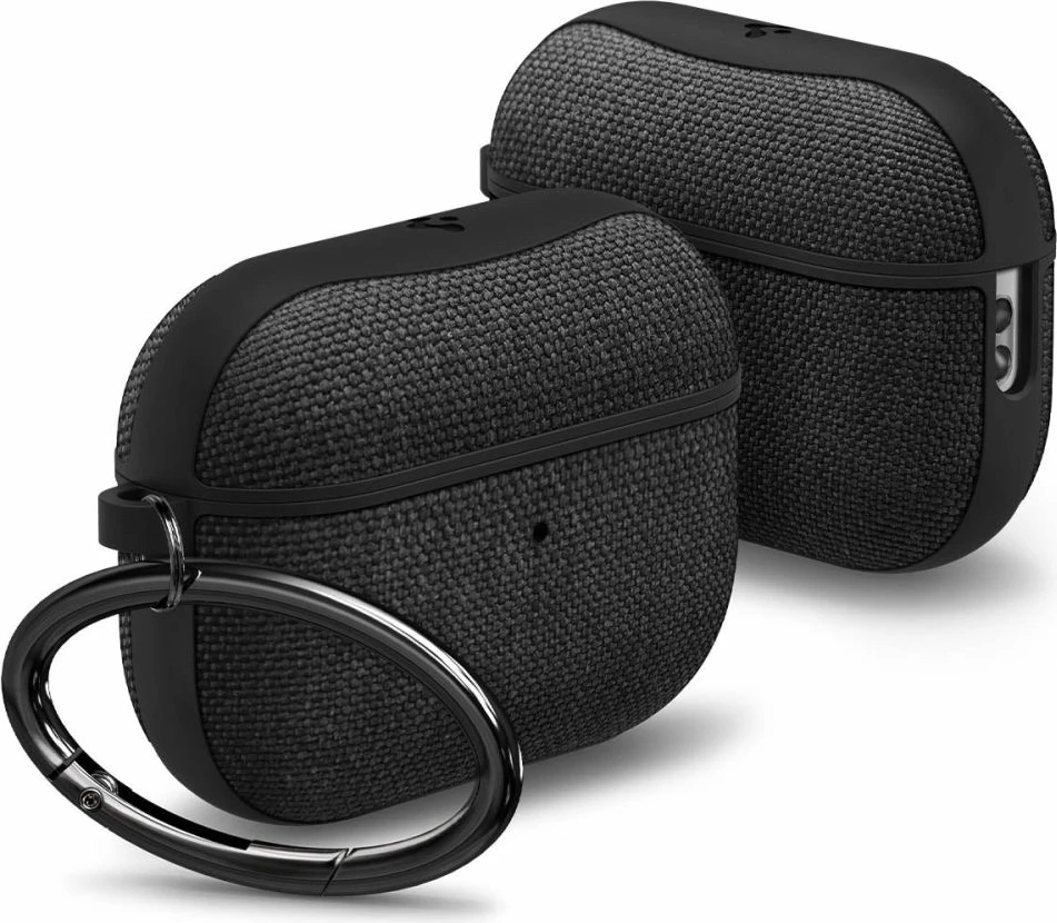 Mbështjellës Spigen Urban Fit për AirPods Pro/Pro 2, me unazë, Zi