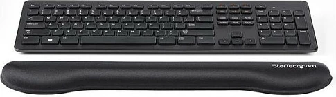 Mbështetëse kyçi për tastierë StarTech WRSTRST, shkumë ergonomike, bazë anti-rrëshqitje, 461 mm, e zezë