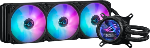 Ftohës liquid AIO për CPU ASUS ROG Strix LC III 360 ARGB me LCD, 360mm, 3x120mm, i zi