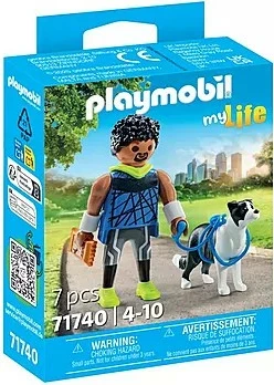 Set lodrash Playmobil My Life 71740, vrapues me Border Collie, 7 pjesë