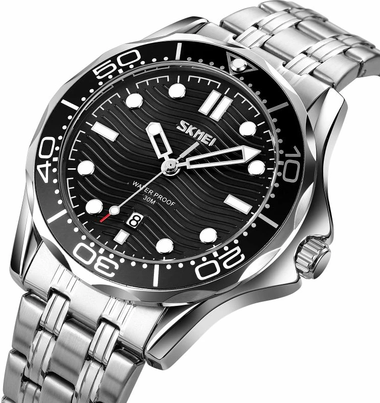 Orë dore për meshkuj Skmei, e zezë