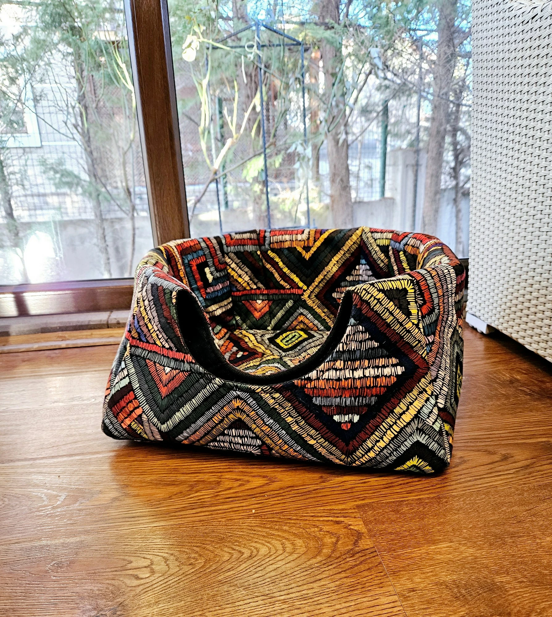 Shtrat për kafshë shtëpiake Hanah Home, Mei, shumëngjyrësh