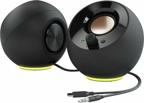 Altoparlantë për kompjuter Creative Pebble SE (51MF1725AA000) 2.0, RGB, 16 W RMS, USB-C/AUX, të zeza
