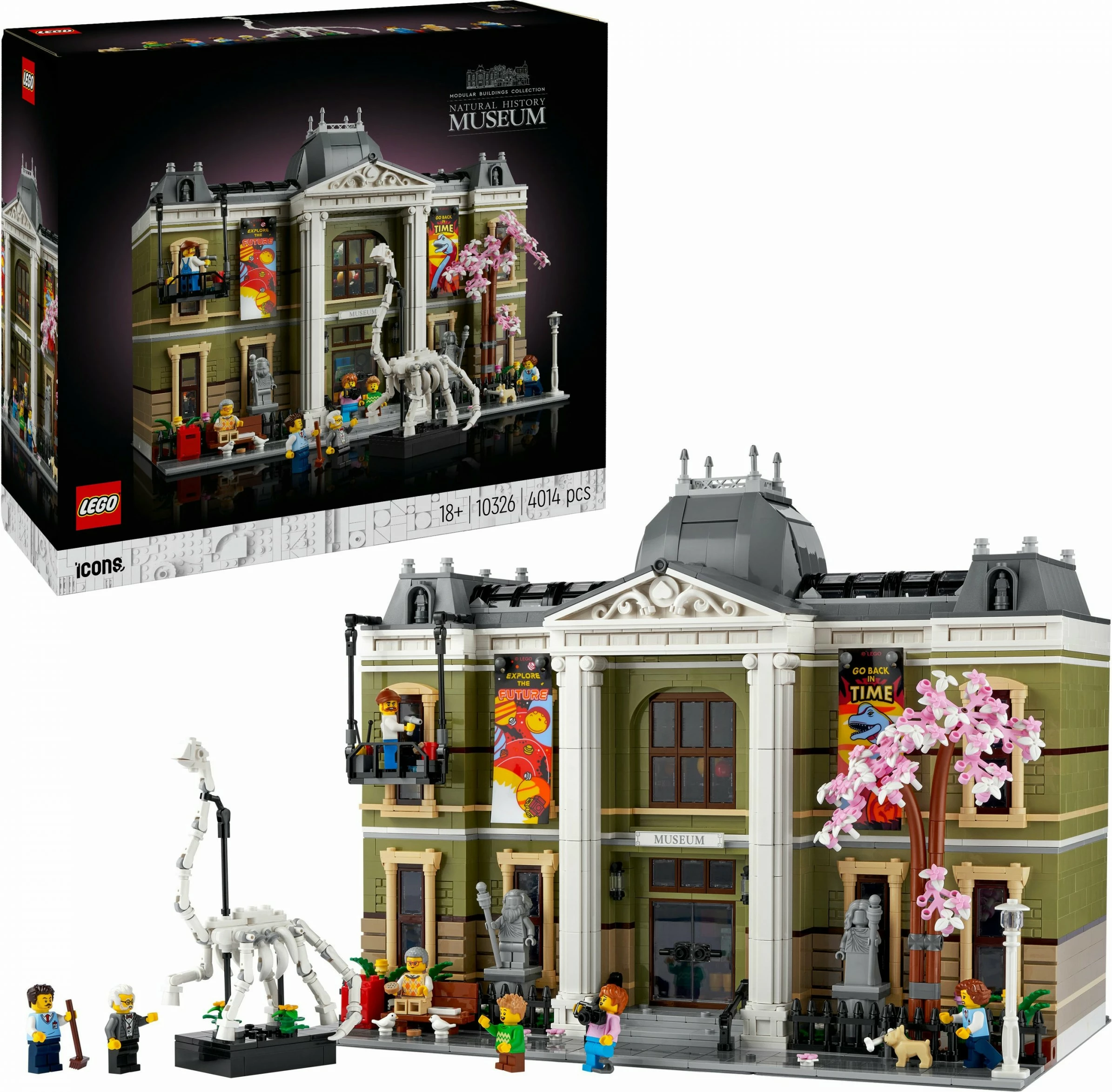 Set ndërtimi LEGO Natural History Museum, 4014 pjesë, për të rritur, plastikë, shumëngjyrësh